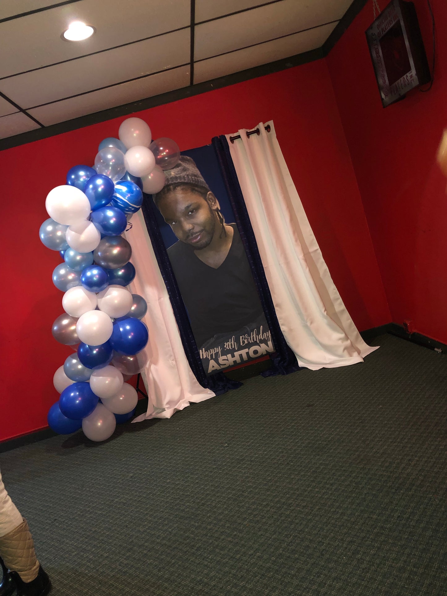 2x6 banner with Half Garland