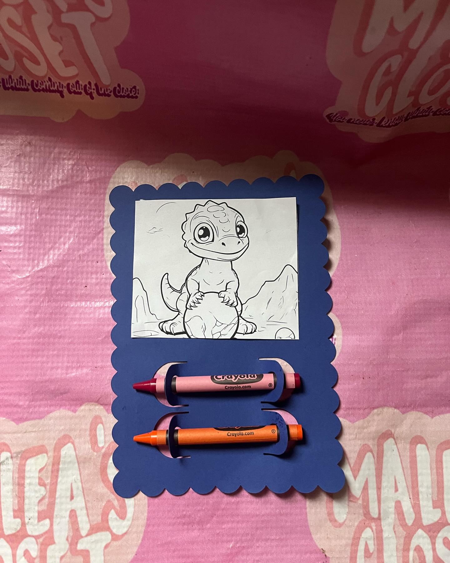 Coloring Sheet with Crayons