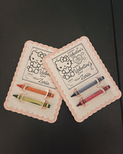 Load image into Gallery viewer, Coloring Sheet with Crayons
