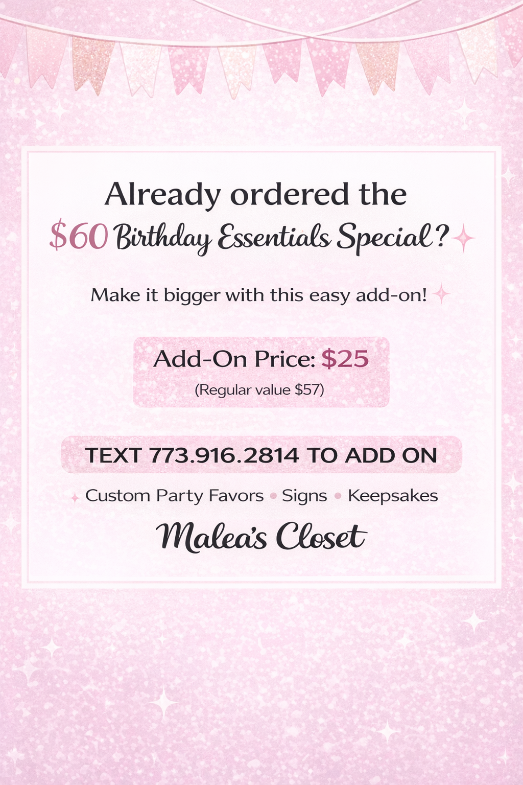 $60 Party Essential Package