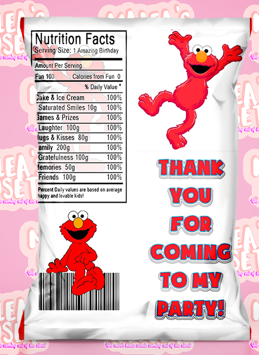 Sesame Street Chip Bags(EDIT AND NON EDIT)