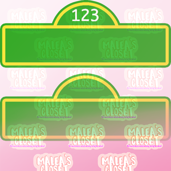 Sesame Street Blank Signs